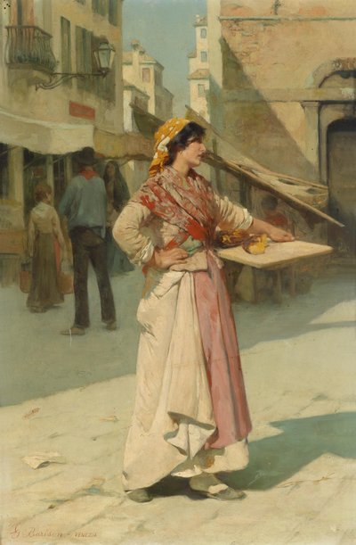 Venetian Saleswoman by Giuseppe Barison